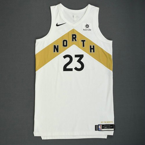 23 Vanvleet Raptors 2019-20 city jersey white player version